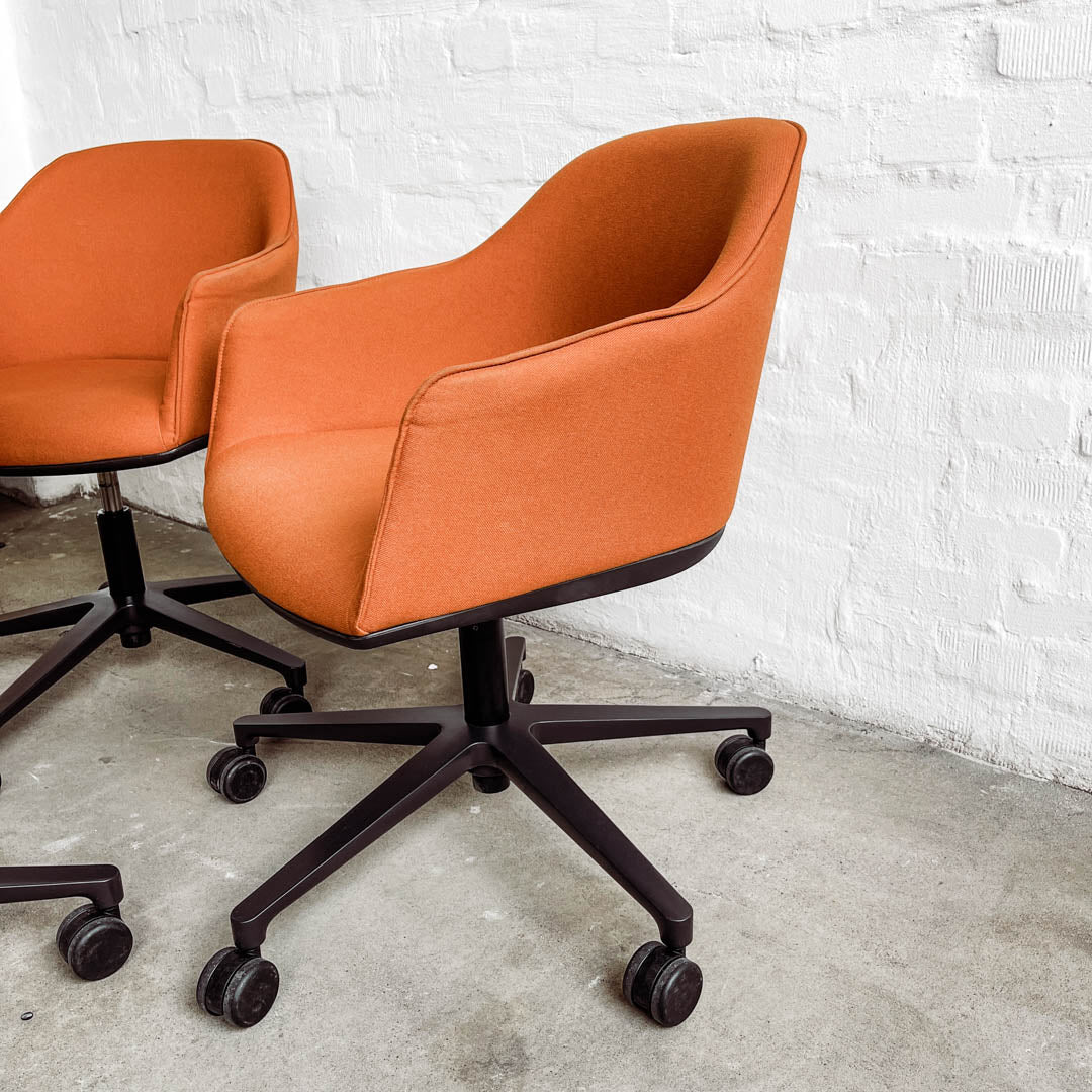 Vitra Bürodrehstuhl Softshell Chair - Stoff cognac - gebrauchter TOP Zustand! - Image 4